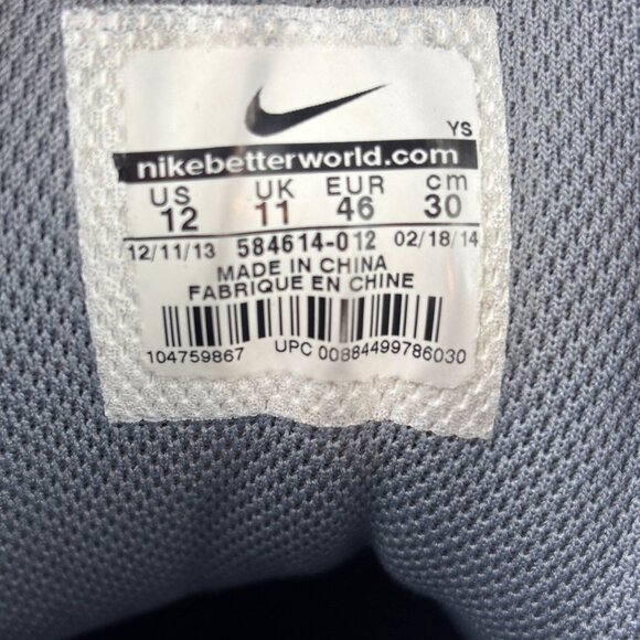 Nike Prestige Mens Sz 12 Gray Black Athletic Sneaker Shoes High Top 584614-012 main image 8